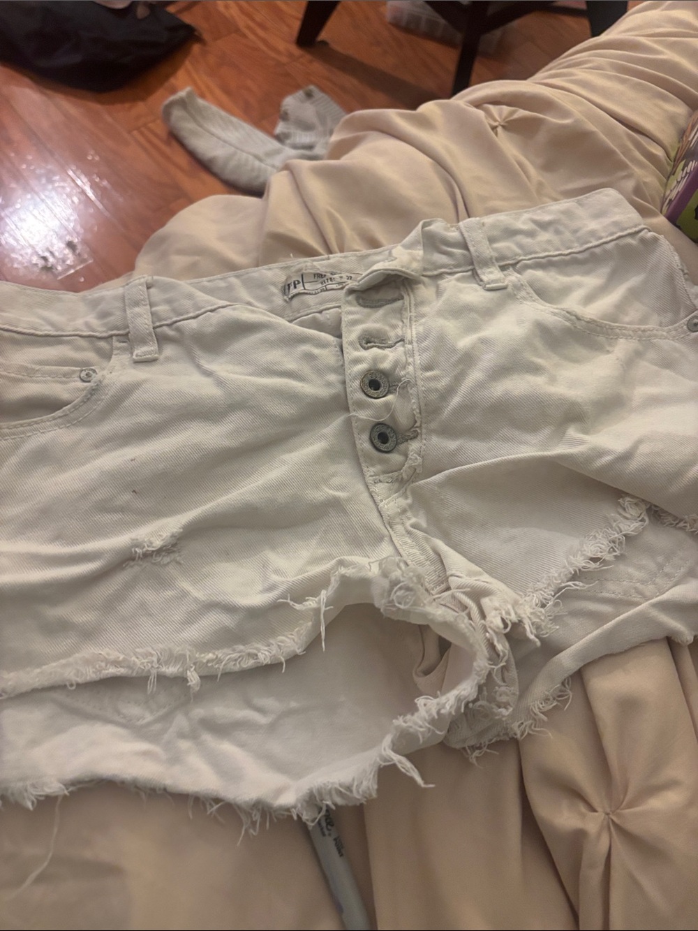 free people button down shorts